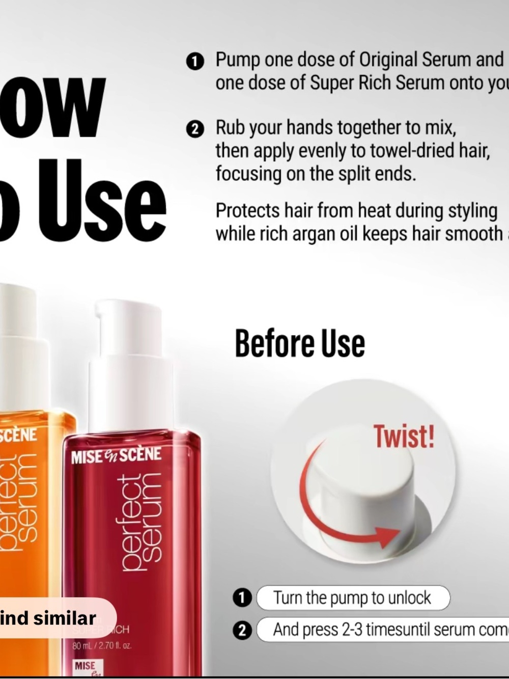 MISE en SCÈNE Perfect Serum Hair Care Trio - Picture 12 of 13
